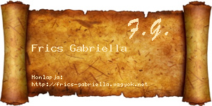 Frics Gabriella névjegykártya